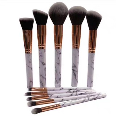 10 pcs Cosmetic Marble Makeup Brush 2017 Foundation Brush